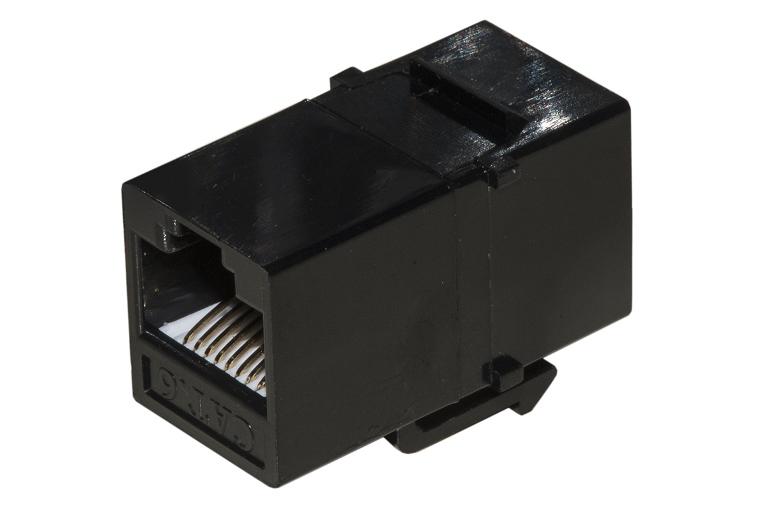 ADATTATORE PASSANTE 2X8 POLI RJ45 UTP NON SCHERMATO CAT.6 CON GANCI PER PANNELLI (LKCKF6)