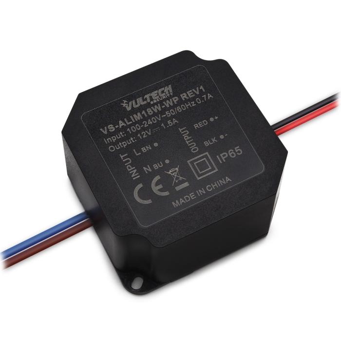 ALIMENTATORE 12V 1.5A IP65 WATERPROOF (VS-ALIM18W-WP REV.1)