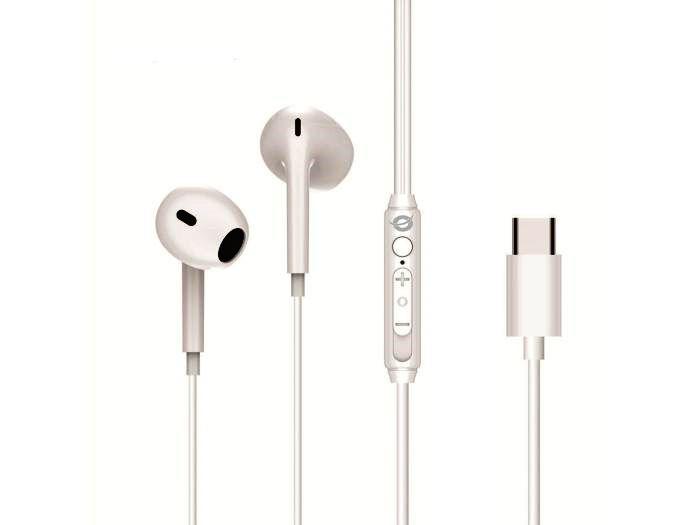 AURICOLARI BRENDAN02W IN-EAR CON CONNETTORE TIPO C - BIANCO