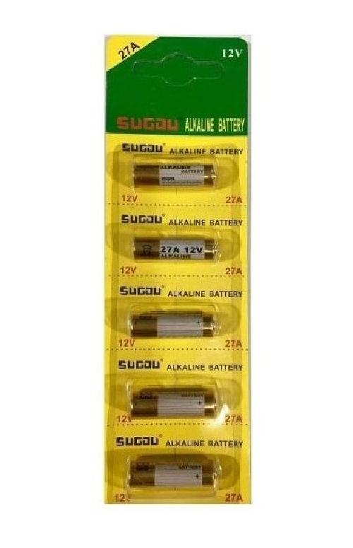 BATTERIE ALKALINE 27A 12V (5 PEZZI)