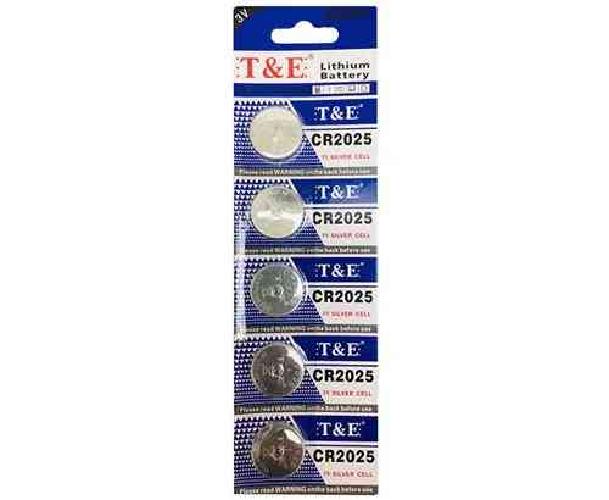 BATTERIE BOTTONE 3V CR2025 SILVER CELL (5 PEZZI)
