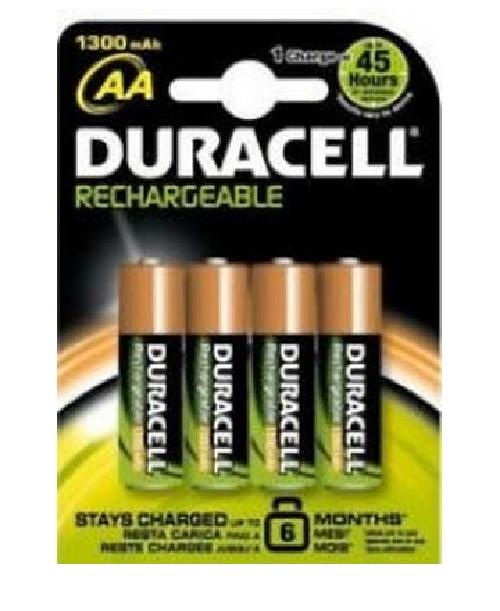 BATTERIE RICARICABILI STILO AA 1300MAH CONF. 4PZ