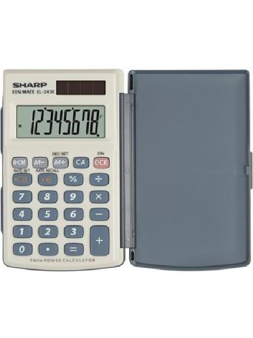 CALCOLATRICE TASCABILE 8 CIFRE CON CUSTODIA (SH-EL243EB)
