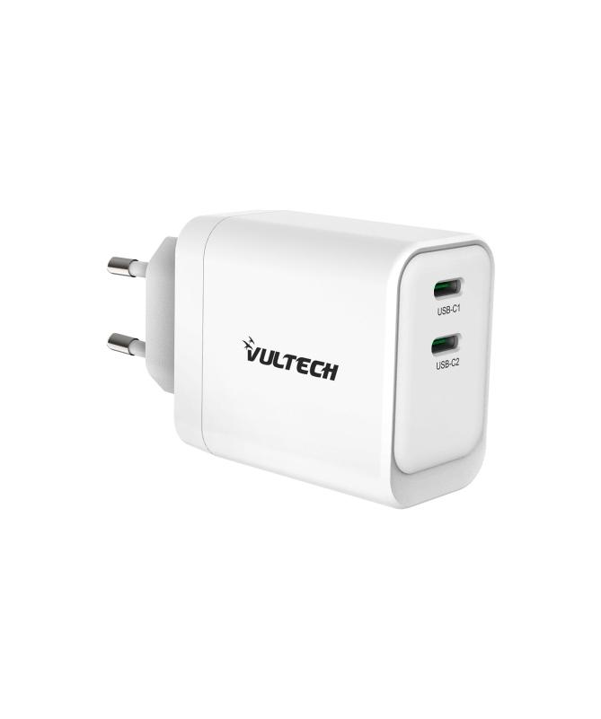 CARICABATTERIE CARICATORE DA RETE 2 TYPE-C GAN 45W PPS (CC45-2C)