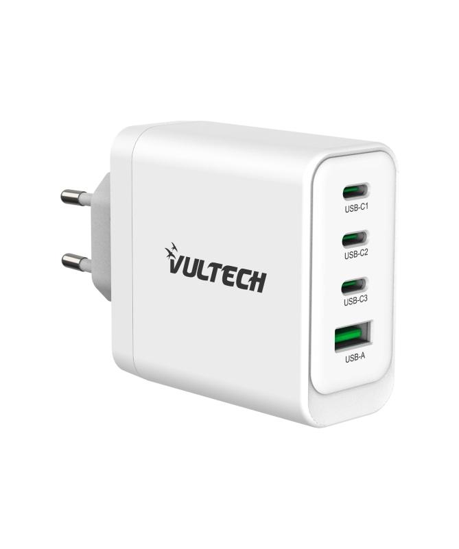 CARICABATTERIE CARICATORE DA RETE 3 TYPE-C + 1 USB GAN 100W (CC100-3C1A)