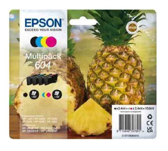 CARTUCCIA ORIGINALE T604 (C13T10G64010) MULTIPACK 4 COLORI