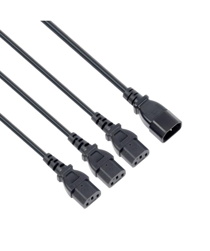 CAVO DI ALIMENTAZIONE SPLITTER DA INGRESSO IEC C14 E 3 USCITE IEC C13 10A 250V (MU-UPS04)