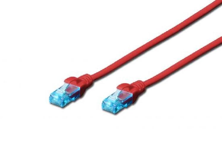 CAVO DI RETE DRITTO NON SCHERMATO CAT.5E 5 MT ROSSO (DK1512050R)
