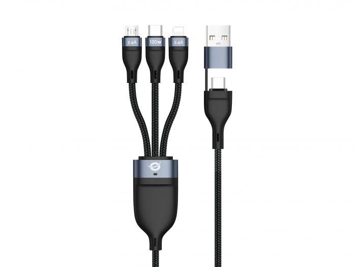 CAVO DI RICARICA RAPIDA USB PD 100W 3IN1 (ETTA06B15)