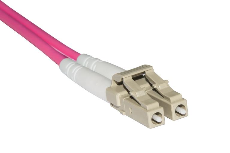 CAVO FIBRA OTTICA LC A SC MULTIMODE DUPLEX OM4 50/125 MT.2 (LKLCSC4502)