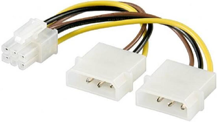 CAVO SDOPPIATORE ALIMENTAZIONE MOLEX A 6PIN PER SK VIDEO PCI-E (AKPCIP6)