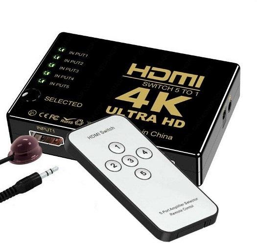 COMMUTATORE SWITCH HDMI 1.4B 5 PORTE ULTRA HD 4K (Q-501K)