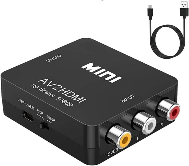 CONVERTITORE DA RCA A HDMI 1080P MINI AV A HDMI COMPOSITO CVBS (AV2HDMI)