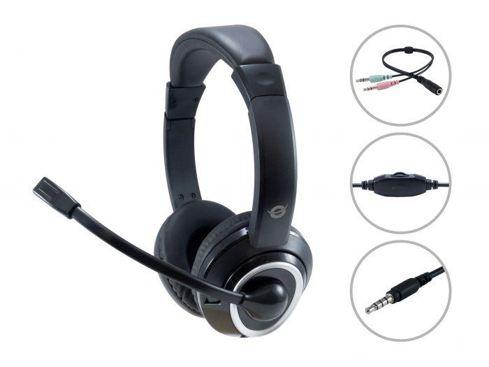 CUFFIE MICROFONO POLONA02BA STEREO 3.5MM