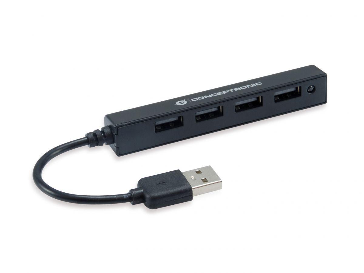 HUB USB 2.0 A 4 PORTE (HUBBIES05B)
