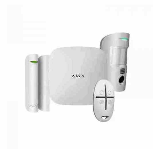 KIT ALLARME PROFESSIONALE WIRELESS STARTER KIT ANTIFURTO CASA SENZA FILI SMART HOME 2G BIANCO GPRS/ETHERNET (AJ-156253)