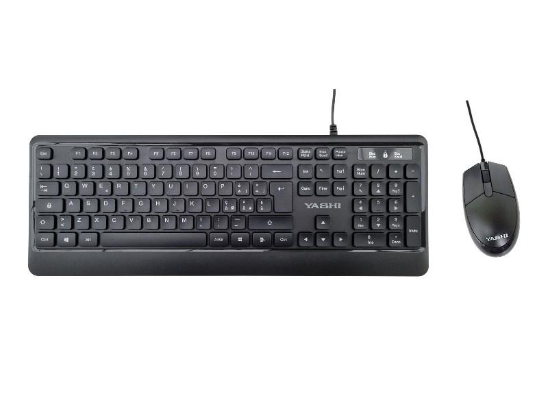 KIT EXCLUSIVE TASTIERA + MOUSE CON FILO - NERA (MY539)