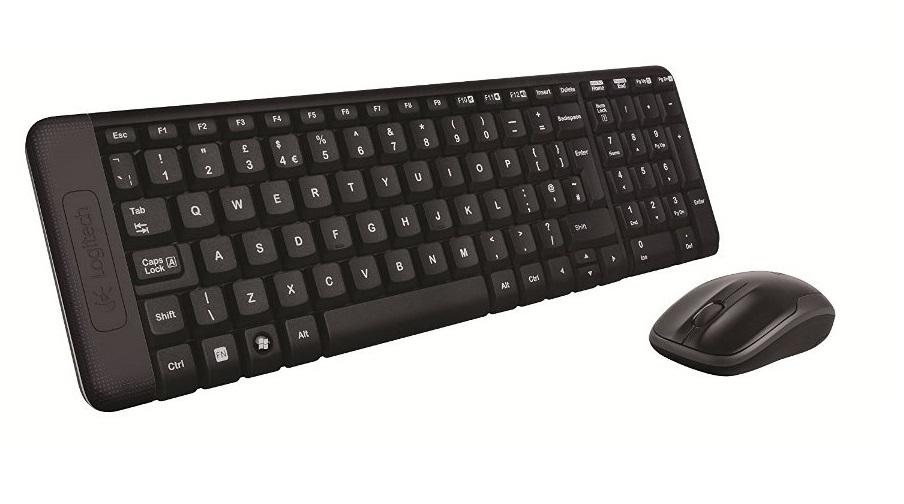 KIT MK220 TASTIERA + MOUSE WIRELESS NERA (920-003721)