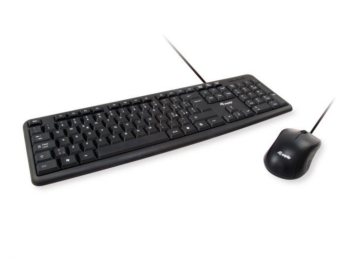 KIT TASTIERA + MOUSE CON FILO USB - NERA (245203)