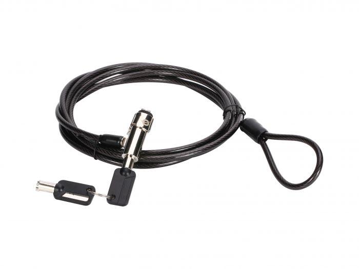 LUCCHETTO PER LAPTOP CON CHIAVE - 1,8 MT (CUSTODIO02BN) NERO