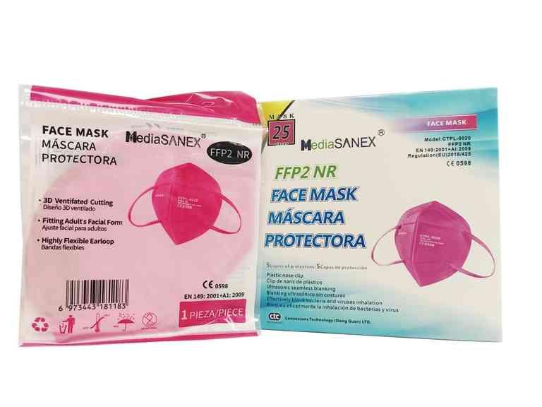 MASCHERINA PROTETTIVA FFP2 CTPL-0020 TIFFANY (APSMAMDX0002) - CONF. 25 PEZZI FUCSIA