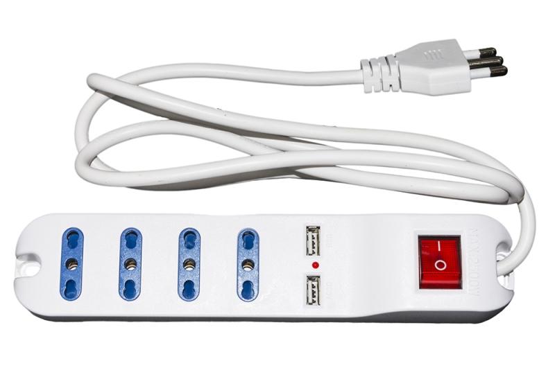 MULTIPRESA 4 POSTI + USB (LKMP04USB)