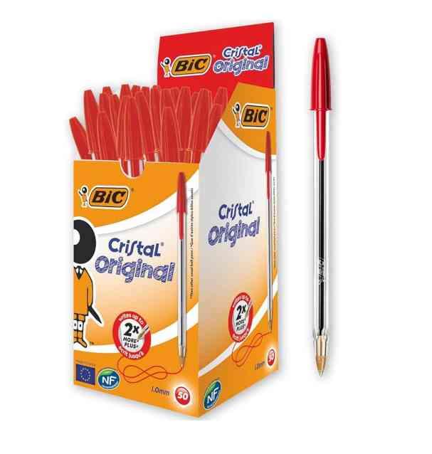 PENNA A SFERA CRISTAL ROSSA (50 PEZZI)