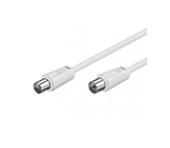 PROLUNGA CAVO ANTENNA TV 9/18W - CAVO COASSIALE 2MT IEC 9.5MM - BIANCO