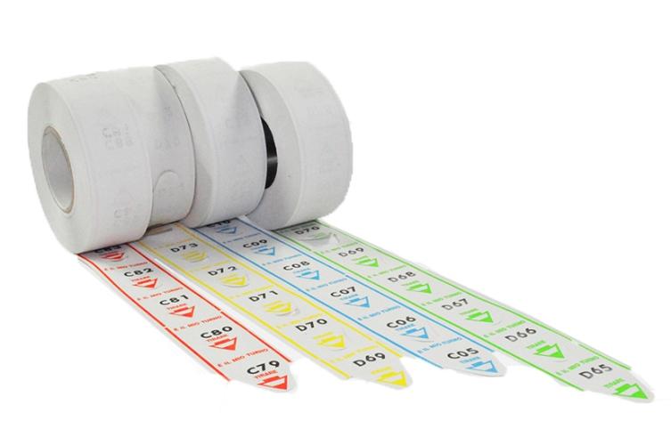ROTOLI ELIMINACODA NUMERICI - 2000 STRAPPI - CONF. 5PZ