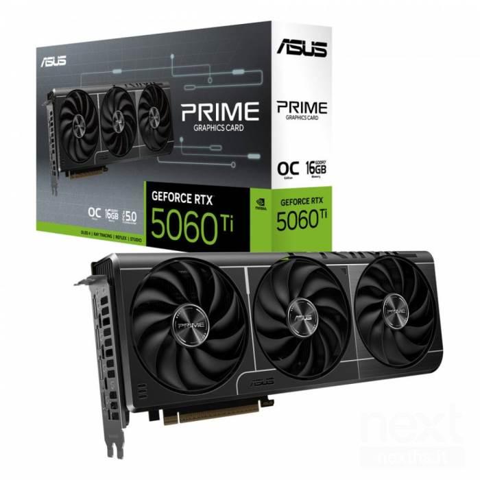 SCHEDA VIDEO GEFORCE PRIME RTX 5060 TI OC 16 GB GDDR7 PRIME-RTX5060TI-O16G (90YV0MH2-M0NA00)