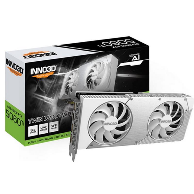 SCHEDA VIDEO GEFORCE RTX 5060 8 GB TWIN X2 OC WHITE GDDR7 (N50602-08D7X-195070W)