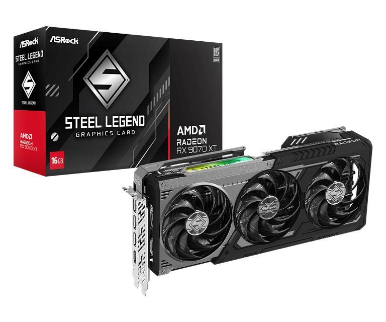 SCHEDA VIDEO RADEON RX9070 XT STEEL LEGEND DARK 16 GB (90-GA5VZZ-00UANF)