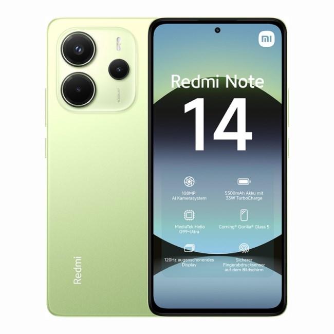 SMARTPHONE REDMI NOTE 14 - 6+128GB LIME GREEN VERDE 4G DUAL SIM