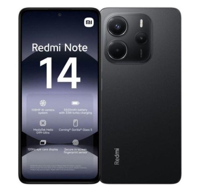 SMARTPHONE REDMI 14 - 6+128GB MIDNIGHT BLACK NERO 4G DUAL SIM