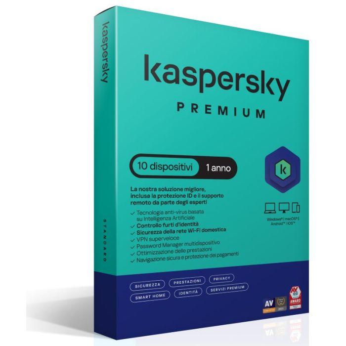 SOFTWARE ANTIVIRUS PREMIUM 1 ANNO 10 DISPOSITIVI SLIMBOX (KL1047T5KFS-SSB)