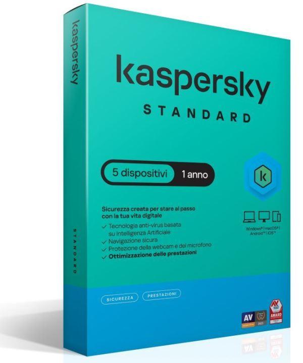 SOFTWARE SUPERSLIMBOX STANDARD ANTIVIRUS FIREWALL 1 ANNO 5 DISPOSITIVI (KL1041T5EFS-SSB)