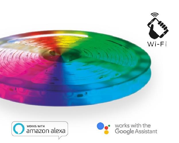 STRISCIA LED STRIP RGB + BIANCO CALDO WI-FI KIT DIMMERABILE 3M (EE-24WSL)