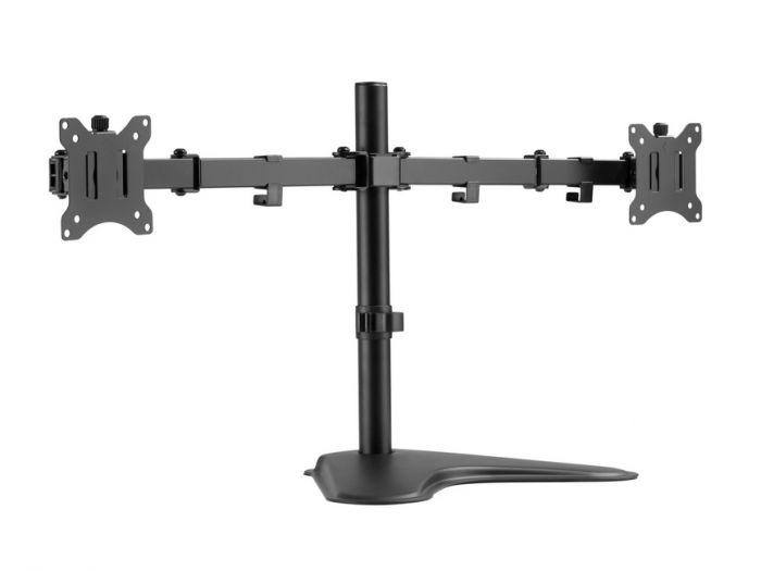 SUPPORTO DA TAVOLO ECONOMICO PER DOPPIO MONITOR DA 17"-32" (650123)