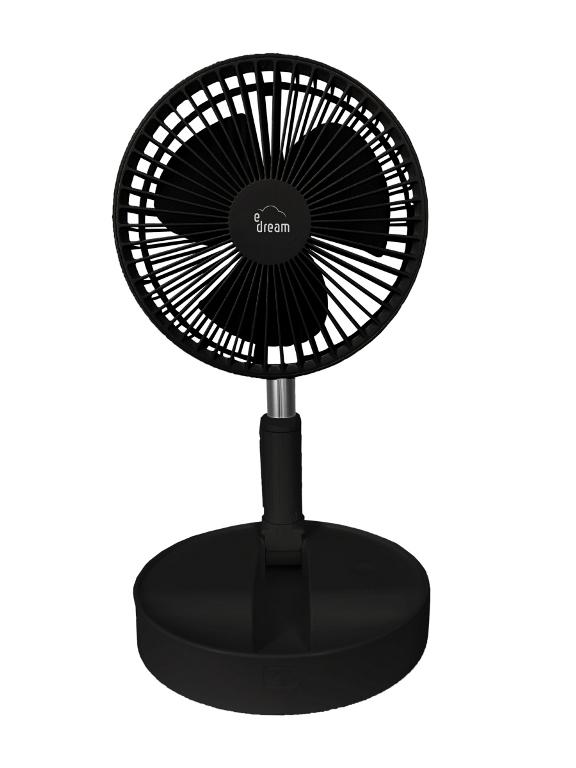 VENTILATORE PORTATILE E-DREAM NERO (FAN 01)