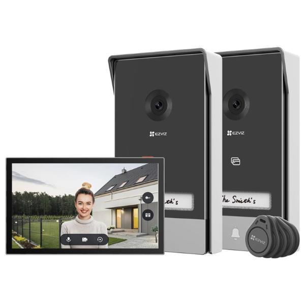 VIDEOCITOFONO SMART HP7 2-ENTRY KIT - 2K SCHERMO TOUCH 7" - CONTROLLO REMOTO - RILEVAMENTO MOVIMENTO - AUDIO BIDIREZIONALE - (EZVCSHP7TWOENTRYKIT)