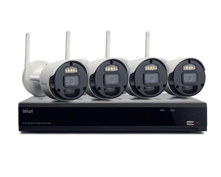 KIT VIDEOSORVEGLIANZA WIRELESS NVR 4 CANALI 4 TELECAMERE PTZ MOTORIZZATE WI-FI | Leroy Merlin
